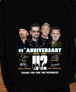 45Th Anniversary 1976 2021 U2 Thank You For The Memories T-Shirt