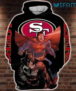 49ers Hoodie 3D Batman And Superman San Francisco 49ers Gift