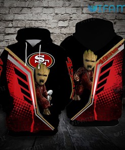 49ers Hoodie 3D Groot Super Bowl Trophy San Francisco 49ers Gift