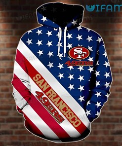 49ers Hoodie 3D USA Flag San Francisco 49ers Gift