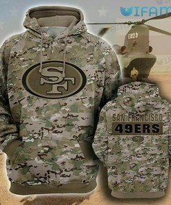 49ers Military Hoodie 3D Camo Pattern San Francisco 49ers Gift