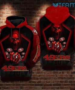 49ers Skull Hoodie 3D Death Playing Logos San Francisco 49ers Gift