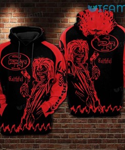 49ers Skull Hoodie 3D Faithful San Francisco 49ers Gift
