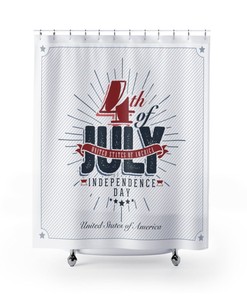 4Th Of July Home Decor, 4Th Of July Curtain, 4Th Of July Shower Curtain, Independence Day Curtain