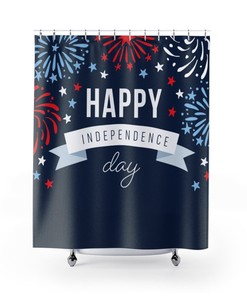 4Th Of July Shower Curtain, 4Th Of July Home Decor, Independence Day Curtain, 4Th Of July Patio Curtain