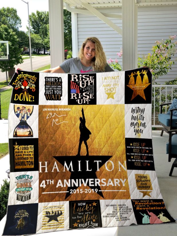 4th Anniversary Hamilton For Fans Collection Quilt Blanket Bedding Set