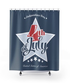 4th of July Decorations, 4th of July Shower Curtain, 4th of July Curtain, Independence Day Curtain, 4th of July Patio Curtain, Outdoor