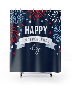 4th of July Shower Curtain, 4th of July Home Decor, Independence Day Curtain, 4th of July Patio Curtain, Outdoor Curtain, 4th July Bathroom