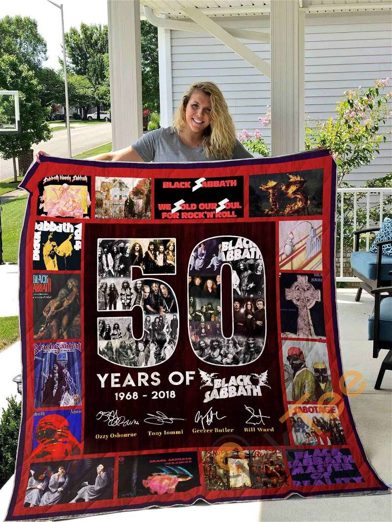 50 Years Of Black Sabbath Quilt Blanket Bedding Set With Pillowcase Option