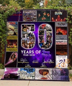 50 Years Of Deep Purple Quilt Blanket Bedding Set