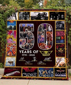 50 Years of Aerosmith: Personalized Quilt Blanket Bedding Set for Fans