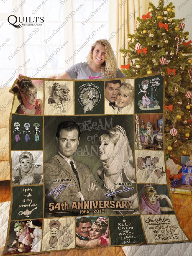 54th Anniversary I Dream Of Jeannie Vintage Ver Quilt Blanket