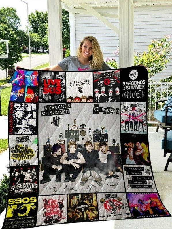 5SOS 5 Seconds Of Summer Singles Albums Quilt Blanket Bedding Set