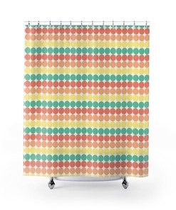 70s Vibe Shower Curtain College Dorm Decor, Bathroom Decor