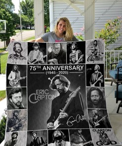 75th Anniversary Eric Clapton Baw Quilt Blanket Bedding Set