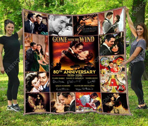80Th Anniversary 19-2019 Gone With The Wind Quilt Blanket Bedding Set