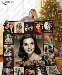 80th Anniversary Gone With The Wind Quilt Blanket Bedding Set