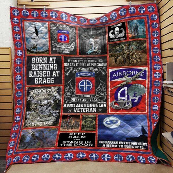 82nd Airborne Veteran Quilt Blanket Bedding Set