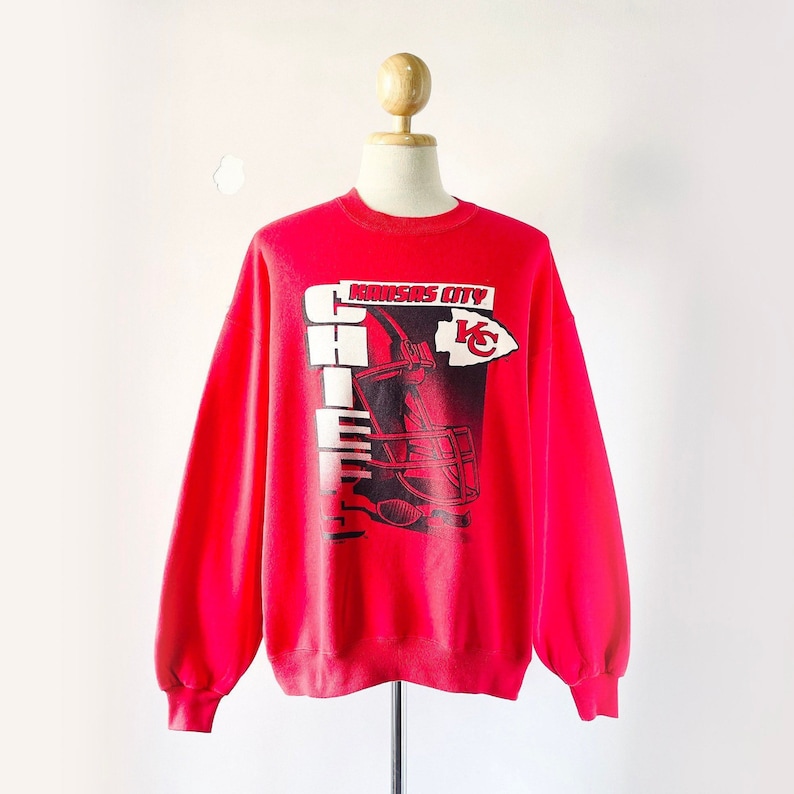 90s Kansas City Chiefs NFL Football Sweatshirt - Image 2