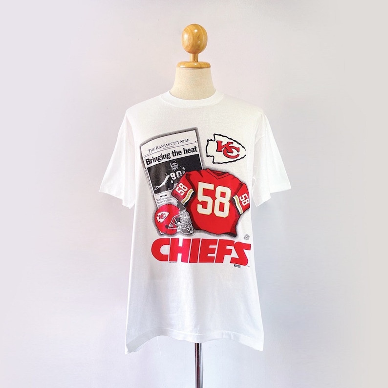 90s Kansas City Chiefs NFL Football T-shirt - Image 2