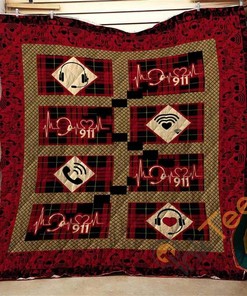 911 Dispatcher Heartbeat Quilt Blanket And Bedding Set