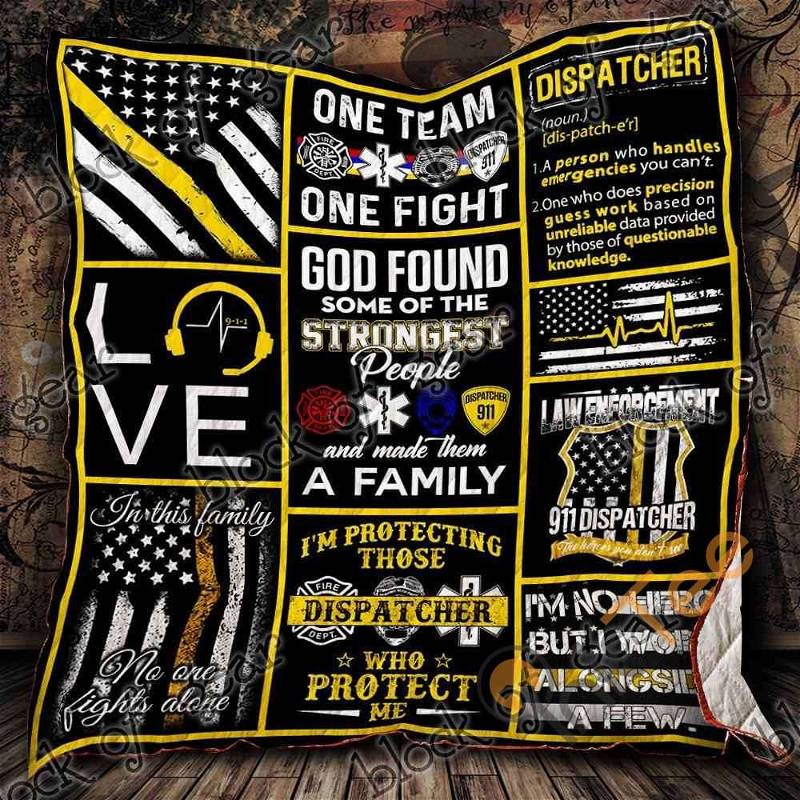 911 Dispatcher Quilt Blanket Bedding Set