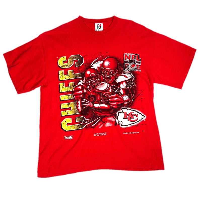 95 Kansas City Chiefs NFL Red Sports T-shirt - Image 2