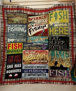 A Bad Day Fishing Is Better Fishing Quilt Blanket Bedding Set