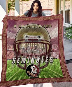 A Bolo New Era Ncaa Florida State Seminoles Quilt Blanket Bedding Set