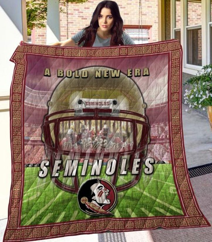 A Bolo New Era Ncaa Florida State Seminoles Quilt Blanket Bedding Set