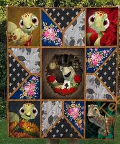 A Cute Turtle Quilt Blanket Bedding Set