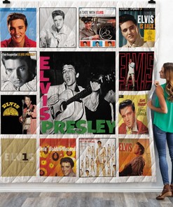 A Date With Elvis Presley Albums Collection Quilt Blanket Bedding Set