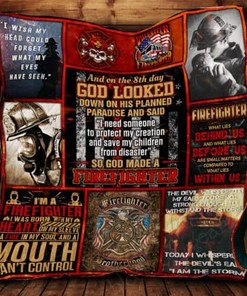 A Fire In My Soul Firefighter Quilt Blanket Bedding Set