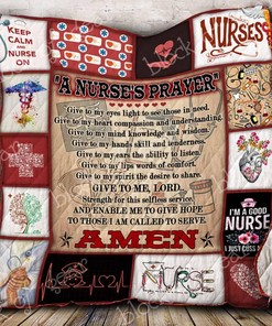 A NurseS Prayer Quilt Blanket Bedding Set for Home Décor