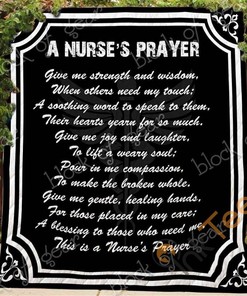 A Nurse's Prayer Personalized Quilt Blanket and Bedding Set with Pillowcases