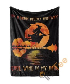 A Witch On A Dark Desert Highway Sherpa Fleece Blanket Gifts for Family, for Couple
