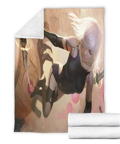 A2 Anime Amino Sherpa Fleece Blanket Gifts for Family, for Couple