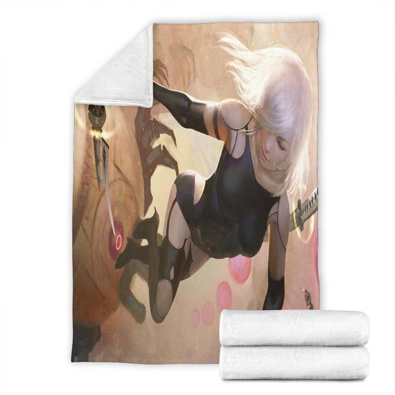 A2 Anime Amino Sherpa Fleece Blanket Gifts for Family, for Couple