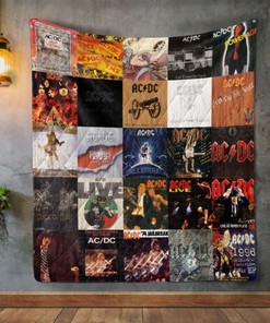AC DC Album Covers Quilt Blanket
