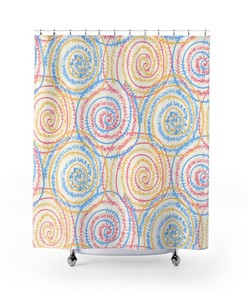 Abstract Art Shower Curtain College Dorm Bathroom