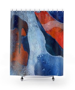 Abstract Art Shower Curtain College Dorm Bathroom Decor
