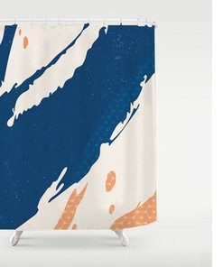 Abstract Art Shower Curtain, Color Nordic Style Minimalism, Waterproof Polyester Curtains