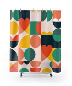 Abstract Art Shower Curtain, Unique Bathroom Decor Design, Art Henri Matisse, Housewarming Gift, Art Design, Flower Design