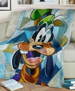 Abstract Goofy Disney Keep On Believing Fleece Blanket Gift For Fan, Quilt Blanket Bedding Set Gift