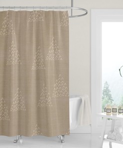 Abstract Shapes Desert Mountains Tan Shower Curtain