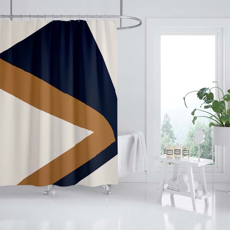 Abstract Shower Curtain, Art Shower Curtain, Bathroom Decor - Image 2