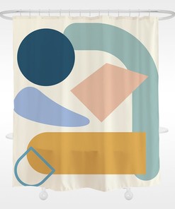 Abstract Shower Curtain, Waterproof And Washable Shower Curtain For Bathtub, Modern Art Bathroom Decor