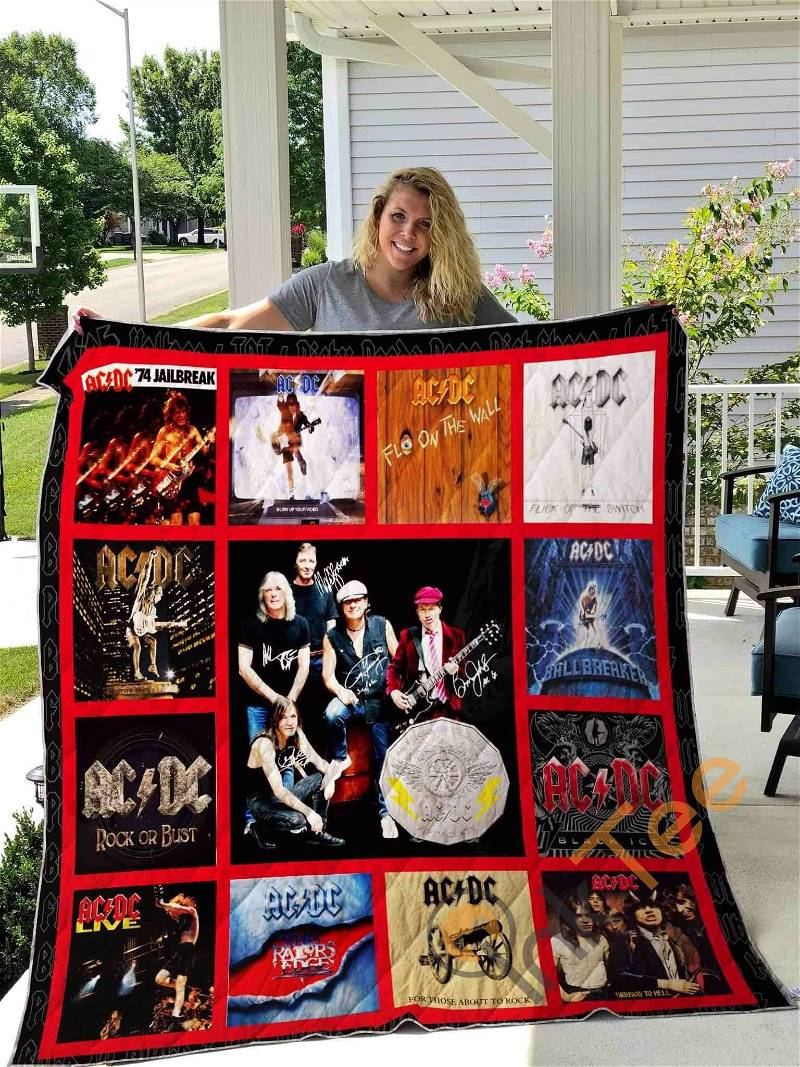 Ac/Dc 45Th Anniversary Coin Quilt Blanket Bedding Set
