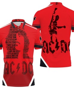 Acdc Angus Young Typogprahy Polo Shirt All Over Print Shirt 3d T-shirt