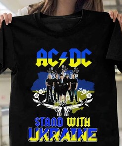 Acdc Band Stand With Ukraine Shirt